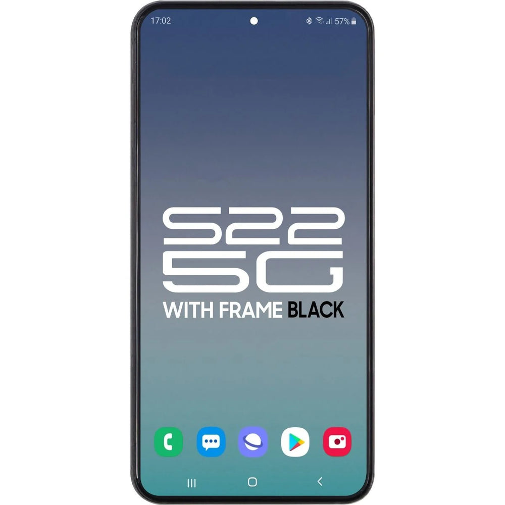 Samsung S22 5G LCD With Touch + Frame Phantom Black SERVICE PACK