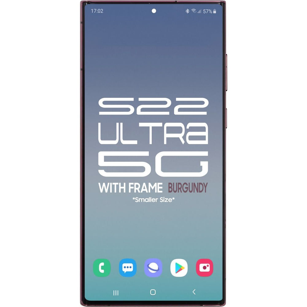 Samsung S22 Ultra 5G LCD With Touch + Frame After Market OLED Burgundy (BIG SIZE OLED) 6.78'