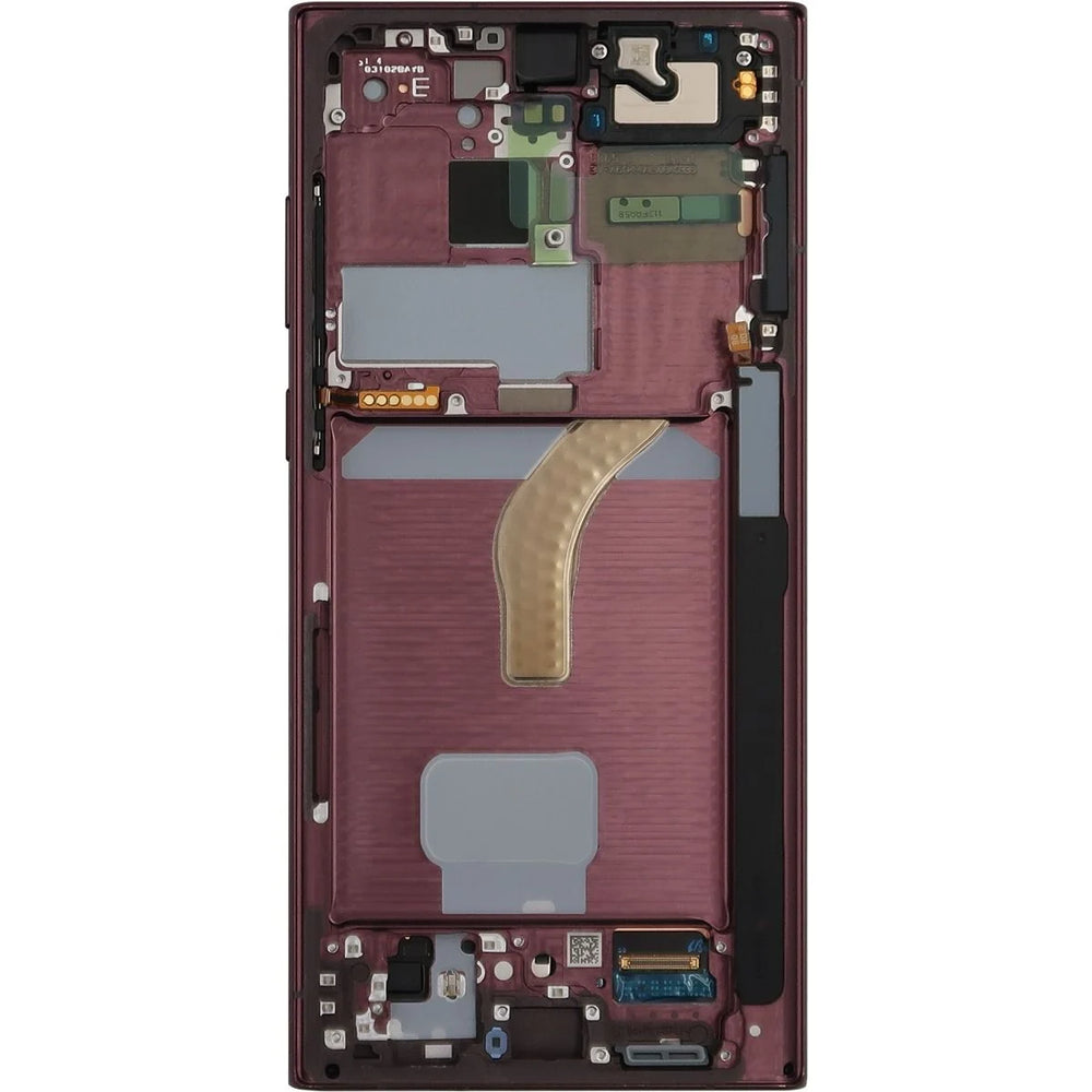 Samsung S22 Ultra 5G LCD With Touch + Frame Burgundy SERVICE PACK