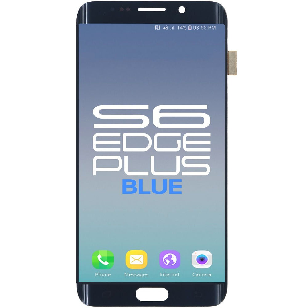 Samsung S6 Edge LCD With Touch Blue (OEM PULL