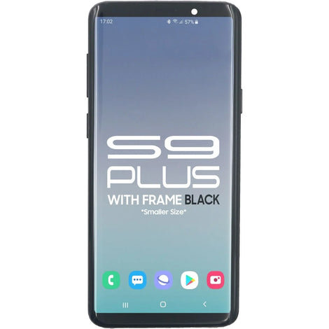 Samsung S9 Plus LCD With Touch + Frame After Market OLED Black (Smaller Size)