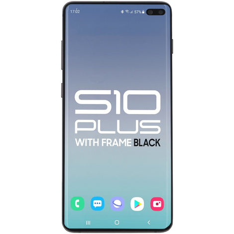 Samsung S10 Plus LCD With Touch + Frame Prism Black (Refurbished OLED)