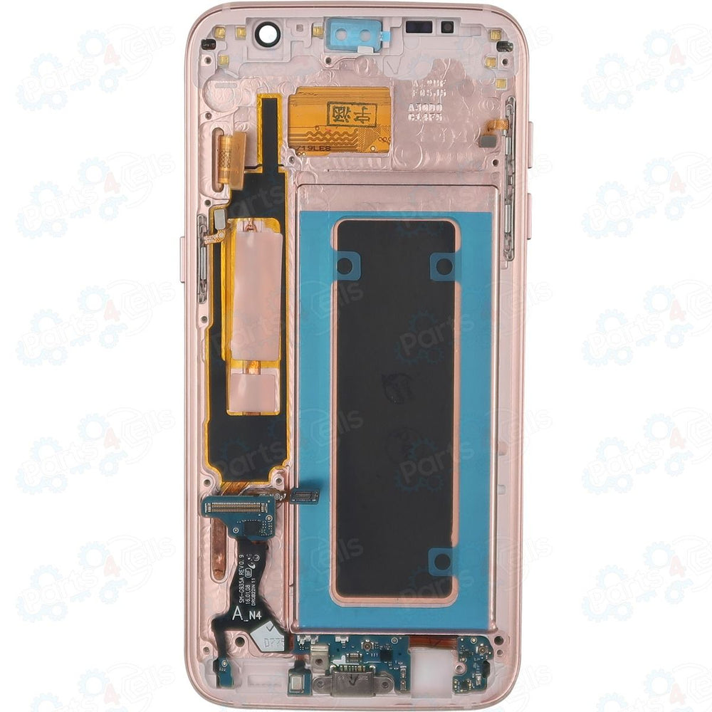 Samsung S7 Edge LCD With Touch + Frame Rose Gold (OEM PULL)