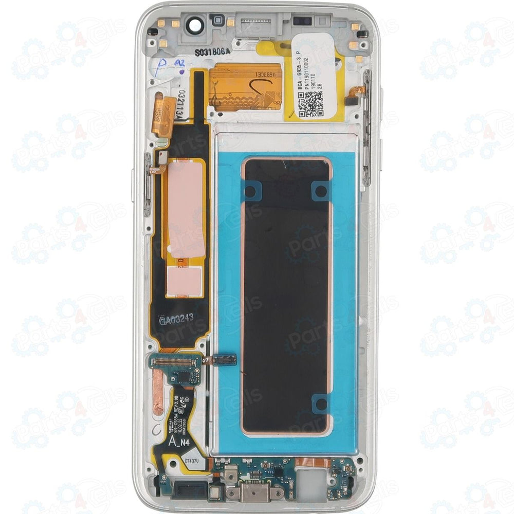 Samsung S7 Edge LCD With Touch + Frame Silver (OEM PULL)